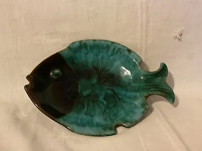 Buy Vintage Decorative Mid-Centure Blue Mountain Pottery Fish Plate MCM BMP Green • 14.46£