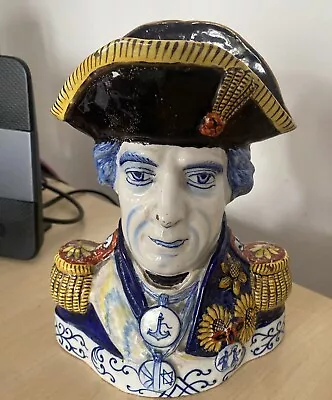 Buy Antique Pearl Ware Lord Nelson Bust Jug @ 1900 • 90£