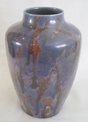 Buy Minton Hollins Astra Ware Large Vase With Purple & Brown Running Glaze • 200£