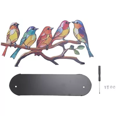 Buy Stained Glass Birds On Branch Desktop Ornaments, Sided Multicolor  Birds1652 • 8.45£