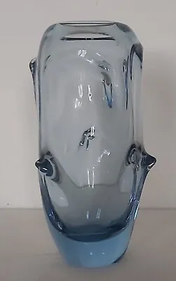 Buy Jan Beranek Skrdlovice Czech Glass Propellor Vase Blue Mid Century 1950s 60s • 150£