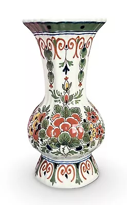 Buy Vintage Royal Delft Polychrome Vase C1983 HKA 5.5”H Dutch Hand Painted • 57.78£