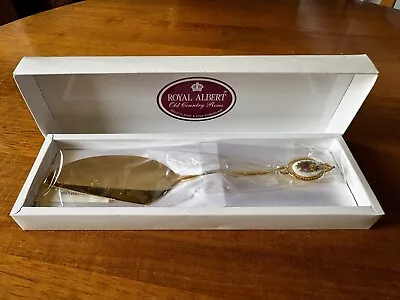 Buy Royal Albert Old Country Roses Boxed Gold Plated Cake Slice Server *NEW* • 25£
