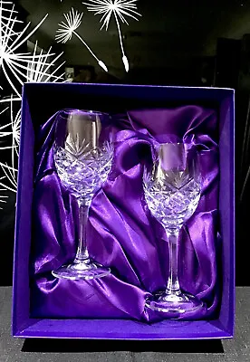 Buy 2 X Edinburgh Crystal International Wine Glasses “DUET” - With Box. • 38£