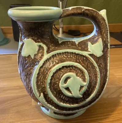Buy Burleigh Ware Pottery Ivy Pattern Jug P/N 203 Mint Green/Brown Handled Vase • 14.50£
