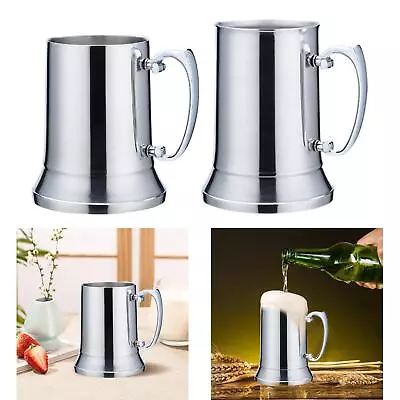 Buy Stainless Steel Beer Mug Double Wall Drinking Vessel For Hot Drinks Restaurant • 23.60£