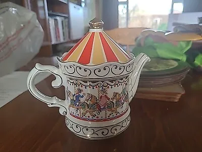 Buy Vintage Sadler Edwardian Entertainments Carousel Teapot Staffordshire England • 15.99£
