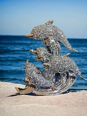 Buy Dolphin And Turtle Decorative Crystal Ornament • 25£