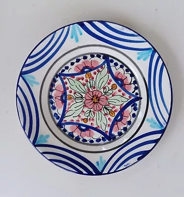 Buy 18cm Made In Spain Floral Design Ceramic Hand Painted Plate • 4£
