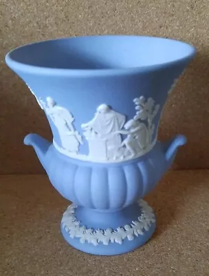 Buy Wedgewood Jasper Ware Blue Vase Height Approx 9cm • 16£