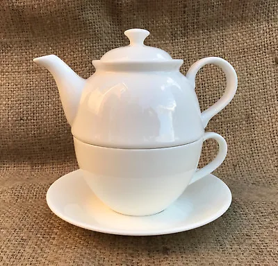 Buy  China Tea For One Set In Plain White China • 16.95£