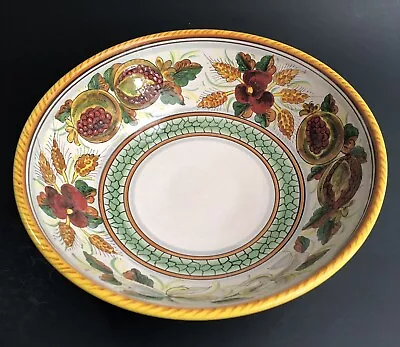 Buy Deruta Italian Pottery Serving Bowl Galli Maufri 10” Excellent • 92.83£