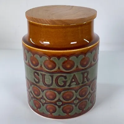 Buy Hornsea Bronte Sugar Jar Vintage Ceramic Storage Canister Large 15cm 6” 70's (2) • 14.99£