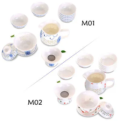 Buy China Exquisite Ceramics Tea Set- Mini Teapot W/ Saucer+6 Cups, Pitcher, Filter • 43.43£