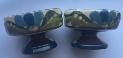 Buy Pair Of Devon Ware / Torquay Pottery Scandy Small Pair Of Footed Dishes Motto • 5.99£