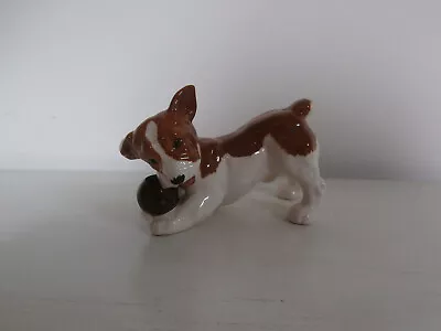 Buy Vintage Beswick Brown And White Terrier Dog With A Ball Porcelain Figurine Rare • 125£