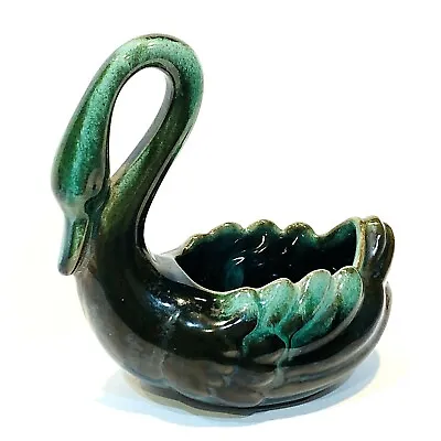 Buy Beautiful Vintage Blue Mountain Pottery Swan Planter Blue Green Drip Glaze  • 17.54£