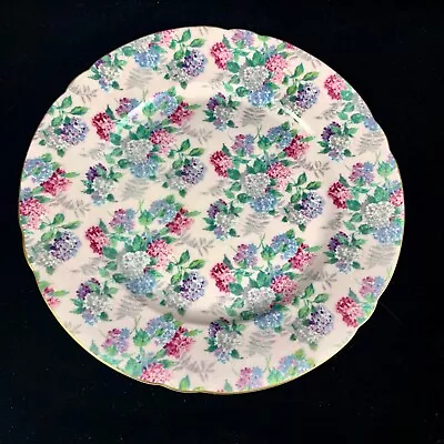 Buy Vintage Shelly Summer Glory Fine Bone China 8in Plate Pink Hydrangeas Excellent • 36.83£