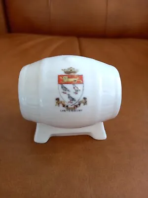 Buy Goss Type Crested China Shelley Beer Barrel Canterbury • 2.99£