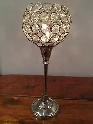 Buy Large Stunning Tea Light Candle Holders Crystal Glass Effect,Wedding,Xmas TLight • 10.99£