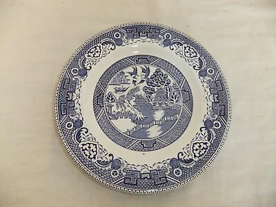 Buy C4 Washington Pottery Staffordshire - Old Willow - Vintage Blue Tableware - 5B7B • 2.93£
