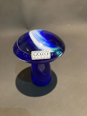 Buy Gozo Glass Mushroom Blue • 24.99£