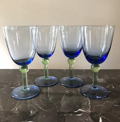 Buy Royal Doulton Blue Green 7.5” Wine Glasses Set Of 4 • 55.35£