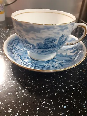 Buy  H &M  Sutherland Blue And White Large Cup And Tea Bowl Rural Scene Series. • 12.50£