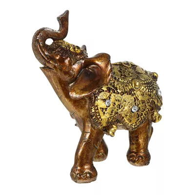 Buy Elephant Sculpture Crafts Ornaments Resin Animal Figurines Desktop Decoration • 12.58£