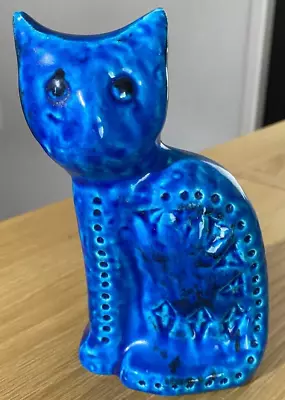 Buy Flavia Bitossi Rimini Blue Cat Work Made In A Pottery Workshop In Montelupo ###1 • 72.05£