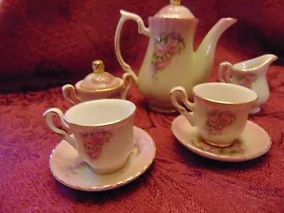 Buy Victoria's Garden Porcelain Mini Child's Tea Set With Rose's • 23.71£