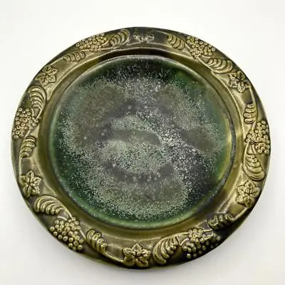 Buy MCM Cobble Hill Studio Art Pottery Harriet Hiemstra Canada Green Fruit Bowl 28cm • 34.95£