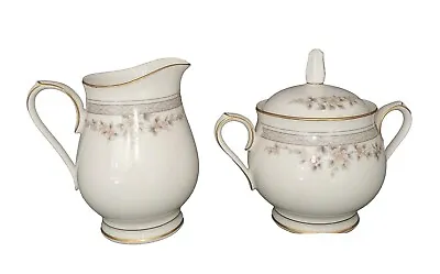 Buy Noritake Fairview China Sugar And Creamer Floral Embossed Gilt Vintage Very Nice • 16.10£