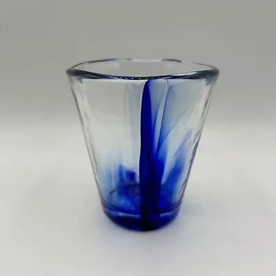 Buy Bormioli Rocco Cobalt Blue Swirl Art Glasses Heavy Glass Tumbler Replacement • 9.45£