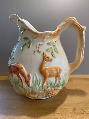 Buy Beautiful Embossed Ceramic Deer Patterned Jug/Pitcher • 6.50£