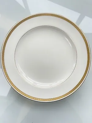 Buy Antique Minton Fine Bone China 5 Dinner Plates White & Gold Rim 10 In Diameter • 10£
