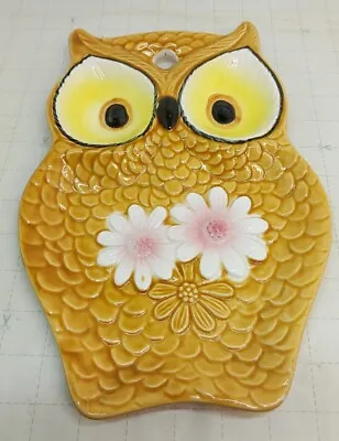 Buy Owl Shaped 8  Floral Wall Plaque VINTAGE • 3.99£