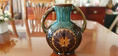 Buy Rare Aztec Inspired Linthorpe Flask Vase Arts & Crafts Signed Dr Dresser  C 1880 • 654£