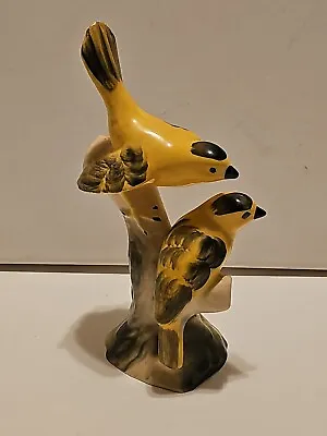 Buy Vintage California Pottery Yellow Canary’s Finch Birds Figurine Pasadena • 18.99£