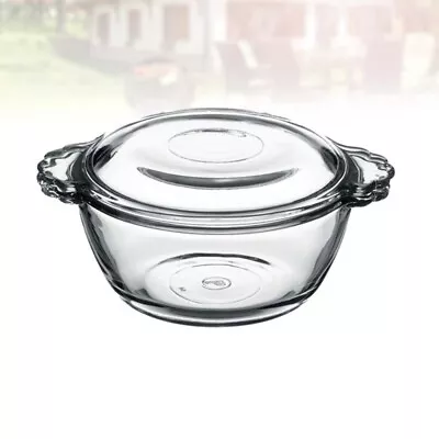 Buy Glass Bowl With Lid Steamed Egg Salad Mixing Fruit Soup Kitchen • 17.58£