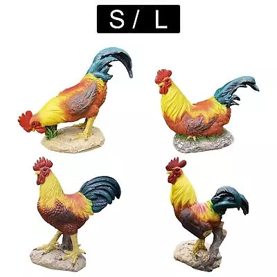 Buy Resin Rooster Statue Rooster Ornament Decorative Chicken Statue Crafts Artwork • 8.99£