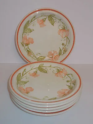Buy 6 X Grindley Side Plates 17cm Peach Floral Design  • 9.95£