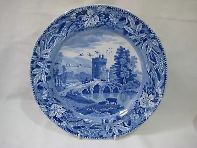 Buy Pearlware Blue And White Transferware Dinner Plate Spode Bridge Of Lucano #1 • 35£