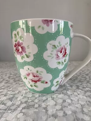 Buy Cath Kidston Large Green Floral Provence Rose Mug By Queens 11.5cm • 12£
