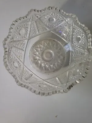 Buy Vintage Pressed Glass Sawtooth Berry Bowl Candy Dish • 9.50£