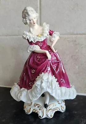 Buy Royal Adderley Floral Bone China 'Annette' Staffordshire Lace Lady Figurine - EX • 27.99£