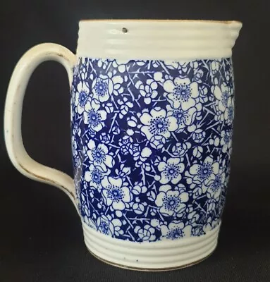 Buy A Victorian Blue And White Calico Transferware Jug • 15£