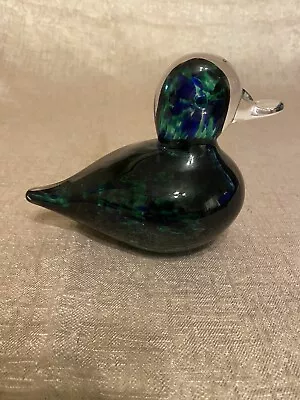 Buy Wedgwood Glass Duck Vintage Paperweight Blue Green Clear • 24.99£