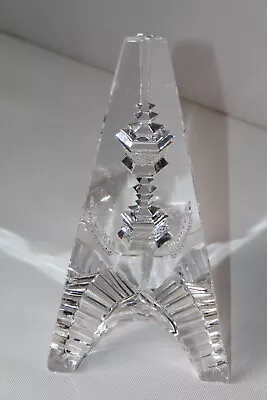 Buy Vintage Lead Crystal Triangular Shaped Reverse Cut  Ornament Paperweight • 29.99£