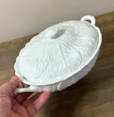 Buy Wedgwood White Countryware  Leaf Design Porcelain Lidded 12” Tureen Dish • 39.95£